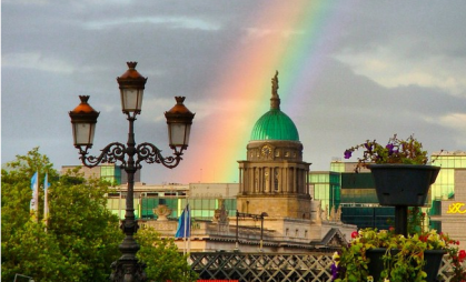 Dublin's rainbow as referendum results are announced